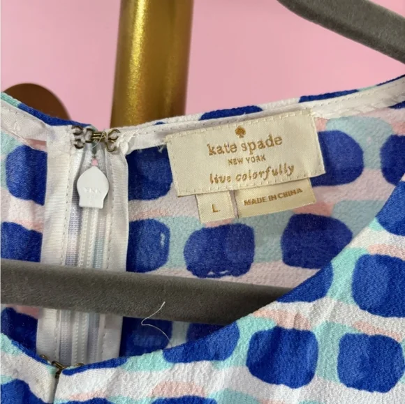Kate Spade Blue and White Checkered Romper - Picture 5 of 6
